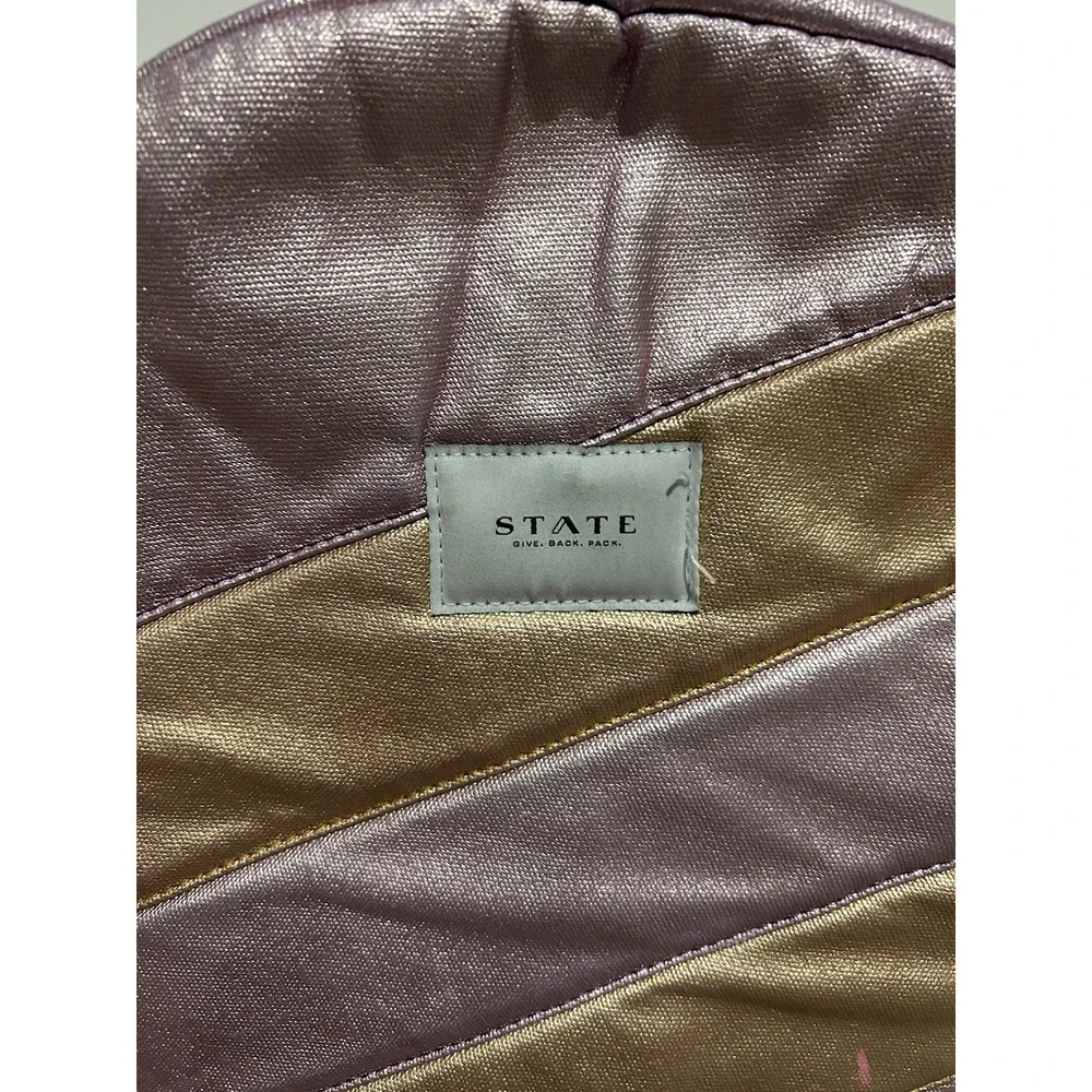 State Kids Kane Backpack Metalic‎ Pink And Gold